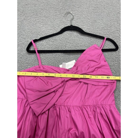 Anthropologie Hutch Jumpsuit Pink Poplin Bow Preppy Boho Retro Vacay Large NWT - Picture 7 of 12